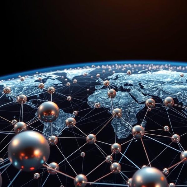 A vast computer network linking smaller networks worldwide